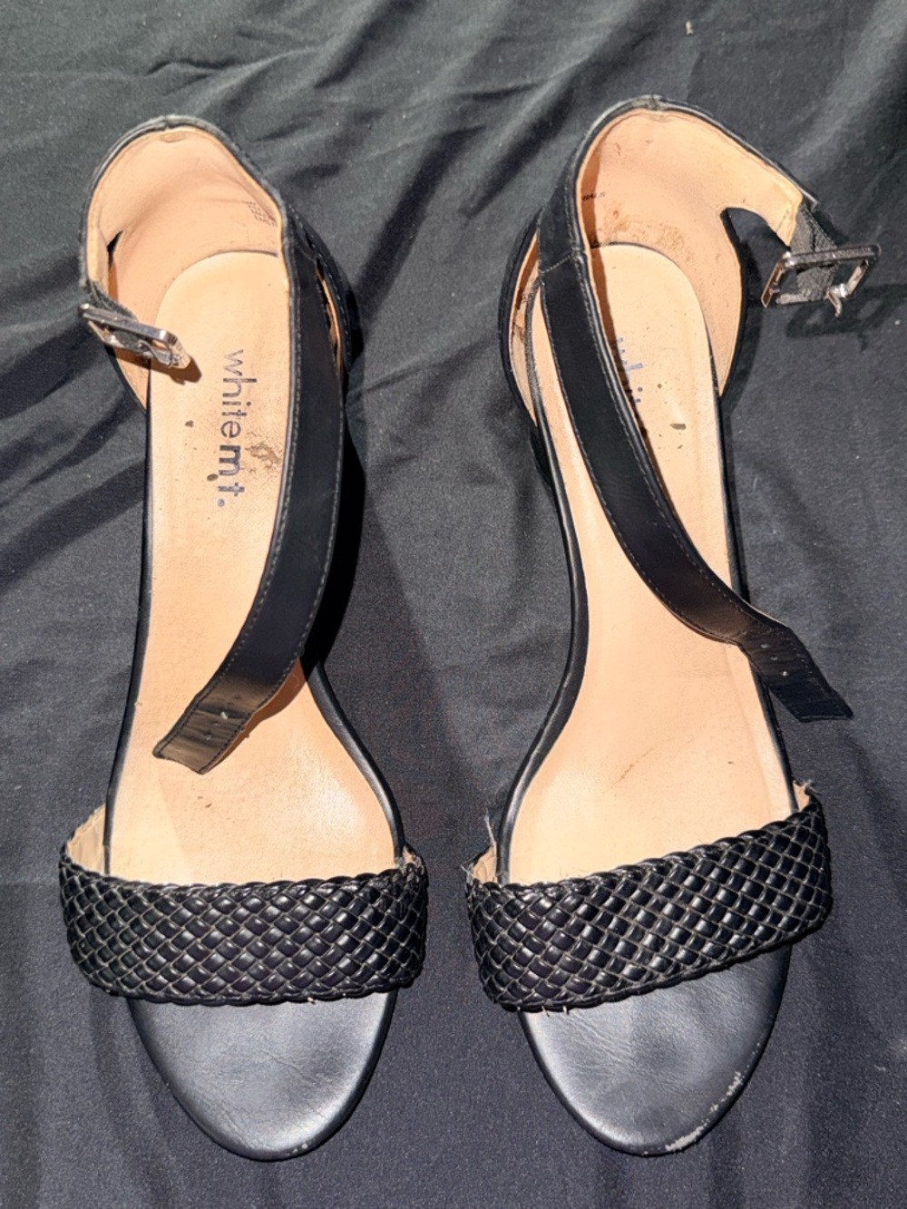 Black Braided Strap Women's Sandals